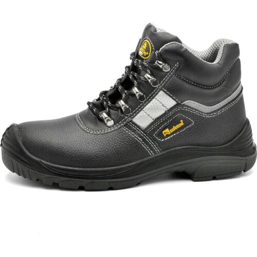 SAFETOE Mens Safety Shoes Work Boots Steel Toe Reflective Water Resistant Cow Learth Fang Rolling Non-Slip Comfort Breathable