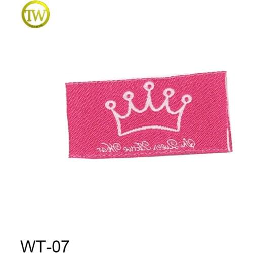 WT07 Factory woven label clothing tags,garment accessories woven label