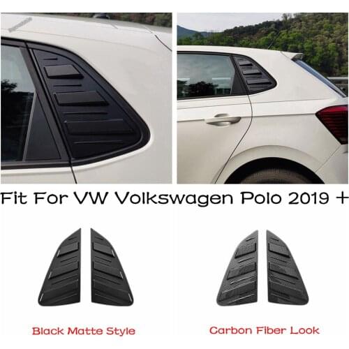 Lapetus Car Side Vent Window Scoop Louver Cover Trim Auto Modification 2PCS Plastic Fit For VW Volkswagen Polo 2019 2020 2021