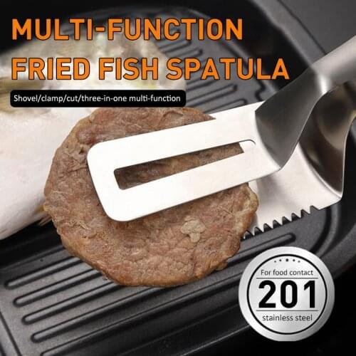 Stainless Steel Meal Clip BBQ Tong Steak Shovel Fried Fish Shovel Clamp Kitchen Bread Meat Clamp Kitchen BBQ Bread Meal Clip