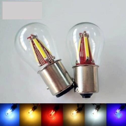 1X Super Bright 4 Filament Led 1157 BAY15D P21W/5W Car Brake Light Bulb Auto Vehicle Lamp P21W Ba15s 1156 Blue White Red Yellow
