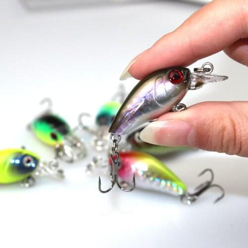 100pcs/lot Crank Fishing Lures artificial The end of a single foreign trade bait bait bionic road sub 4.5cm rock factory direct