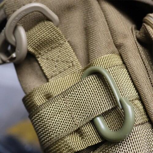 5PCS D-Ring Plastic Buckles Mountaineering Hang Buckle Gadget Multiuse Molle Tactical Backpack Buckle EDC Outdoor Pocket Tool