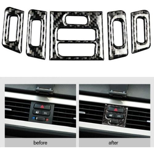 5pcs Air Outlet Trim Interior Replacement Accessory Decorative Central