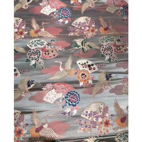 5 yards/bag qq008 traditional japan brocade picture-weaving tapestry fabric for sawing bridal wedding dress/ ball gown