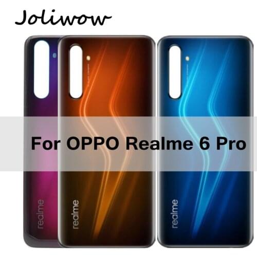 6.6" For OPPO Realme 6 Pro Back Battery Cover Rear Housing Door Glass Case for Realme 6 Pro Battery Cover RMX2061 RMX2063
