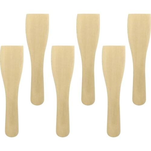 6pcs Wooden Spatula Durable Heat Resistant Small Non-stick Kitchen Utensils Cooking Shovel Wood Turner for Home Restaurant