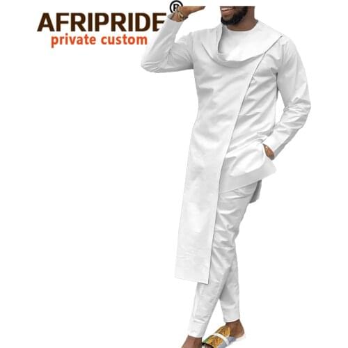 African Clothing for Men Dashiki Coats Casual Shirt and Pants 3 Piece Set Bazin Riche Outfits Traditional Clothes A2016061