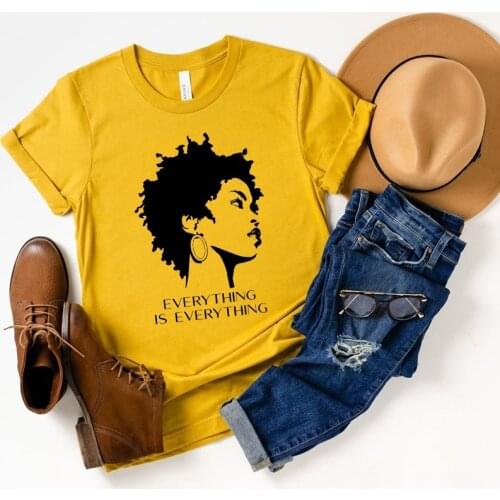African Clothing for Women - Music Shirt - Black Girl Tshirt - Concert Shirt - Black Power - Black Girl Magic Harajuku