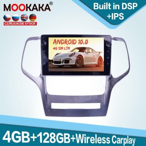 128GB Carplay Android 10.0 Car Multimedia Player for Jeep Grand Cherokee 08-13 Auto Radio GPS Navigation Audio Stereo Head Unit