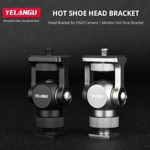 CNC Quick Release Tripod Adapter Head Monitor Holder Camera Clamp Swivel and Tilt Adjustable Monitor Hot Shoe Mount For DSLR