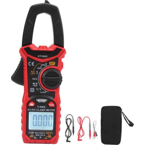 HT206D Clamp Meter AC/DC Voltage Digital Clamp Tester Multimeter for Electrician Maintenance Industrial Supplies