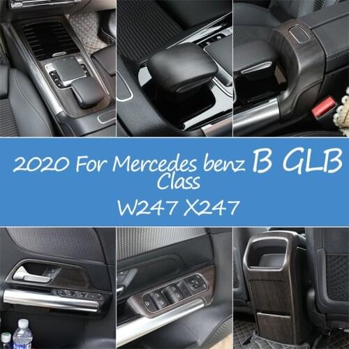 Oak Wood Grain For Mercedes Benz B GLB Class W247 X247 2020 Car Interior Decoration Cover Trim Stickers Car Accessories