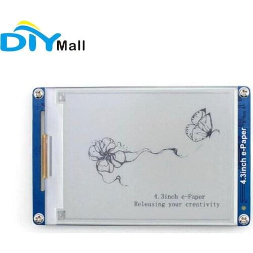 Waveshare 4.3inch E-ink Display Module serial interface electronic paper display with embedded font libraries 800x600 resolution