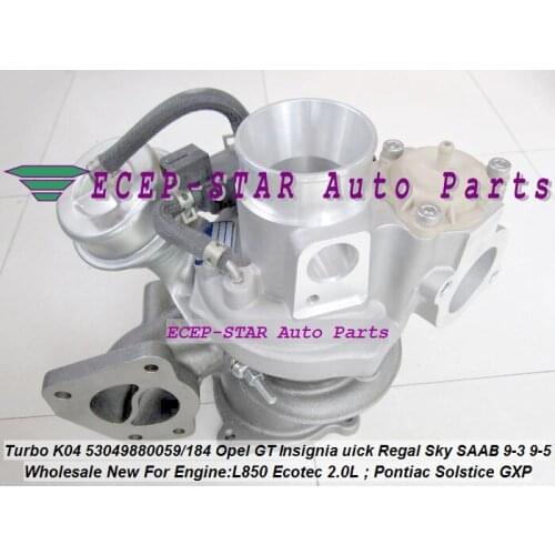 K04 184 53049880184 53049700184 53049880200 53049700200 For Buick Regal For SAAB 9-3 9-5 For Saturn Sky For Pontiac Solstice GXP