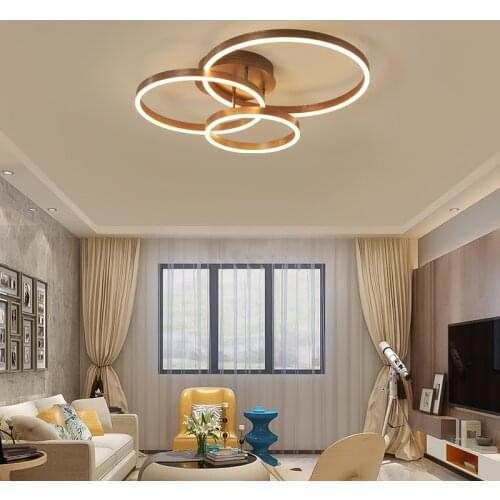 Creative Personality Round Led Chandeliers Living Room Bedroom Ceiling Lamp Modern Minimalist Atmosphere Home Warm Lighting