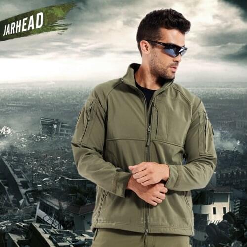 TAD Commander Shark Skin SoftShell Jackets Men Outdoor Sport Army Tactical Jacket Windproof Waterproof Warm Climbing Hiking Coat
