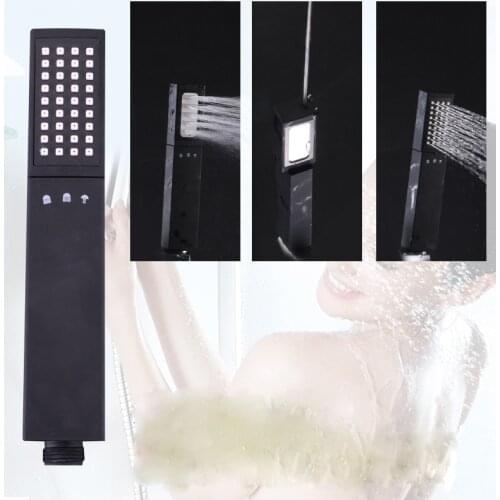 1 Pcs Black Matted High Pressure Shower Head Bathroom Mist Rainfall Spray Watersaving Shower Head Handheld Bathroom Accessories