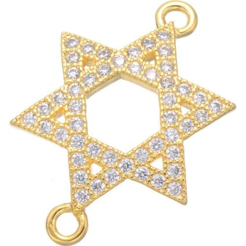 5pcs Hot Trendy Jewelry Shining Zircon Star Charms For Bracelet Jewelry Making Wholesale Micro Pave Charms Bijoux Accessories