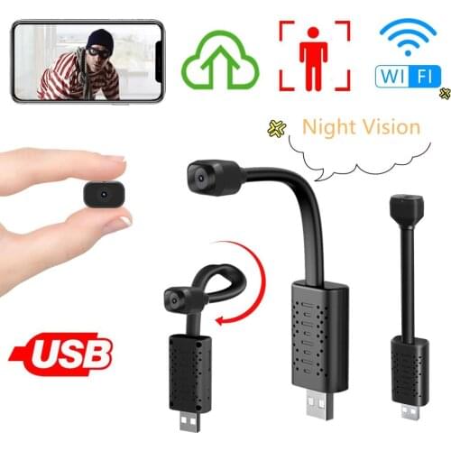 Surveillance Cameras Wifi Mini Camcorders IP USB Full HD 1080P P2P CCTV Smart AI Human Detection Night vision Micra Cam max 128G