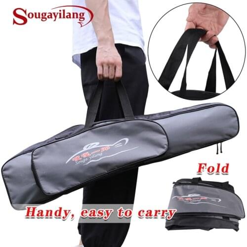 Sougayilang Multi-purpose Single Layer Fishing Bag Fishing Rod Fishing Pole Tools Case Fishing Gear Organizer Large Capacity Bag