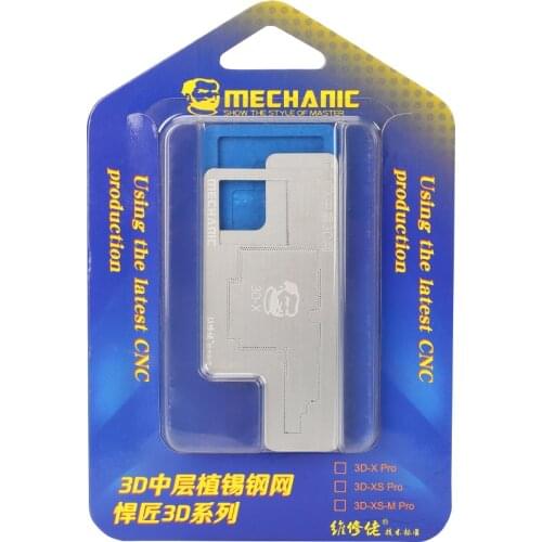 MECHANIC 3D BGA Reballing Stencil Kit for iPhone X/XS/XS MAX Motherboard Middle Layer Planting Tin Template Plate Soldering Net