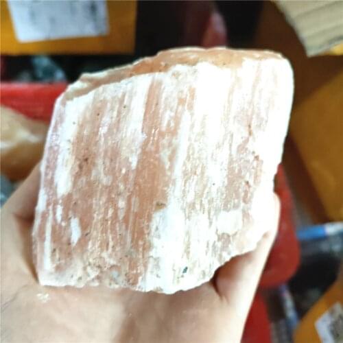 Natural Orange Selenite Crystal Healing Wand Rough Mineral Specimen Gypsum Stone