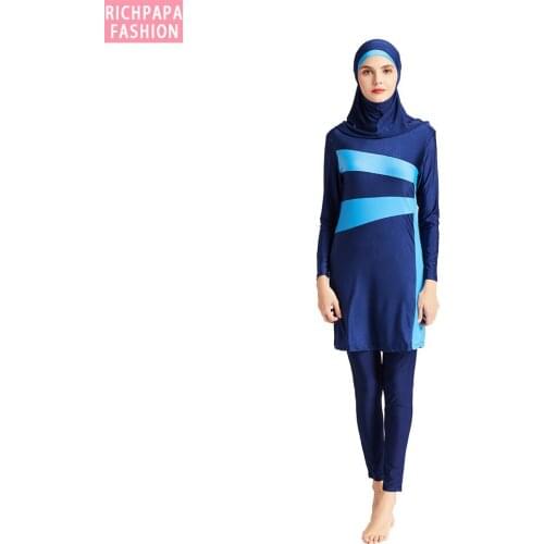 NEW Muslim girl Swimwear Three-Piece Set Swimsuit Bathing Set Muslim Swimwears Bathing Suit Children Modest Burkinis