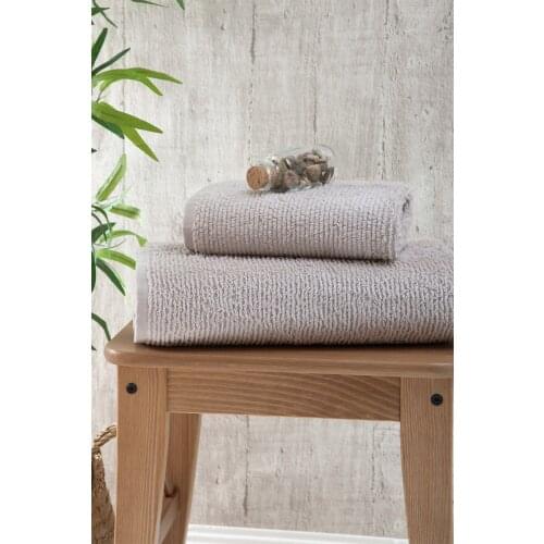 Extra Soft Textured Beige Towel Set