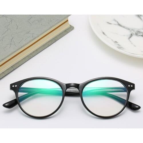 Retro Oval Myopia Glasses For Men Women Finished Myopic Glasses TR90 Ultralight Blocking Glare Spectacles Diopter 0 -0.5 To -6.0