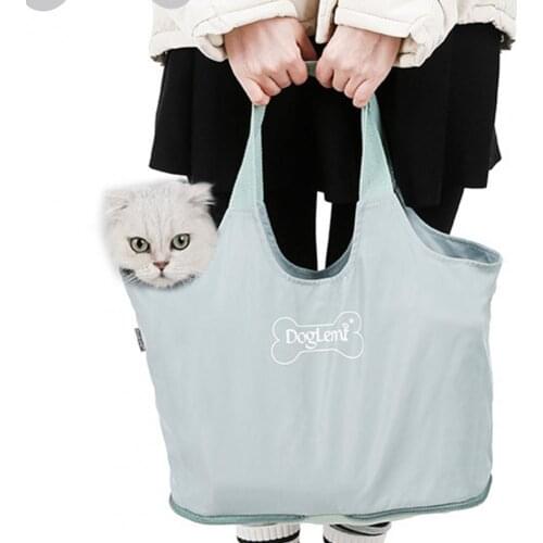 Portable Pet Carrier Double Zipper Breathable Polyester Foldable Cat Tote Bag for Outdoor Travel Small Animal Carry Bags