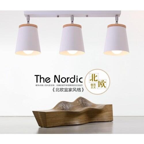 Ceiling Lights For Corridor Adjustable Metal Lamparas de techo Corridor E27 Indoor Wood Lighting Fixtures