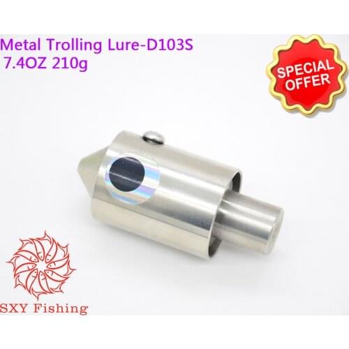 SXY FISHING D103S Metal Trolling lure 210g 7.4OZ All metal bait Deep sea fishing bait Stainless steel bait Tuna bait