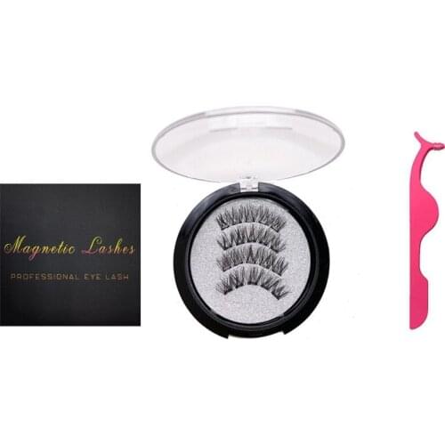 With tweezers 8 PCS Magnetic Eyelashes Natural Long Magnetic Mink Eyelashes Set Handmade 3D False Eyelashes faux magnetique