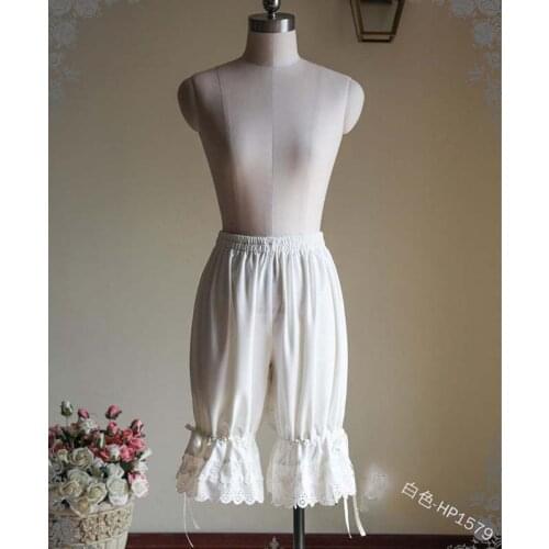 Women Medieval Renaissance Lolita Pants Elastic Shorts Pumpkin Shorts Summer Girl Pumpkin Bubble Bloomer Safety Under Pants