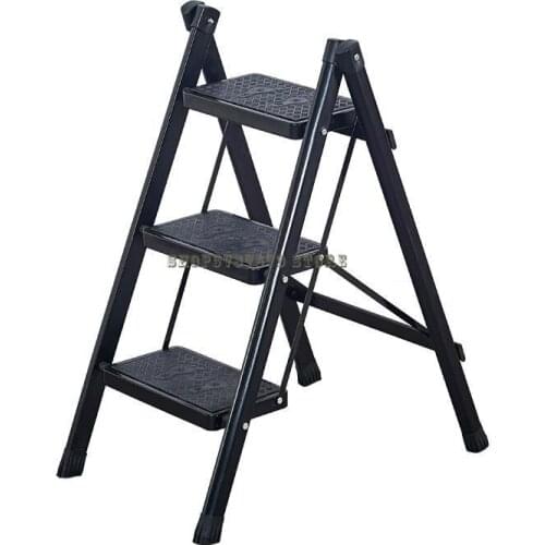 Ladder Household Folding Step Stool Multi Function Ladder Thickened Iron Pipe Pedal Indoor Miter Ladder Three Step Ladder Small