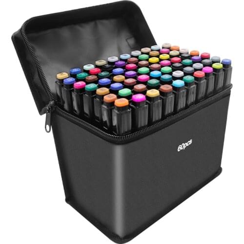 Touch five 60 Colors Alcohol Based Art Marker Dual Head Sketching Marker Brush Pen For Artist Drawing School Art Supplies