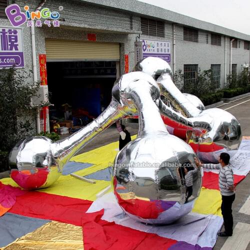 Shopping Mall Large Size Inflated Molecule/Mirror Surface Decoration with Silvering Nylon Fabric