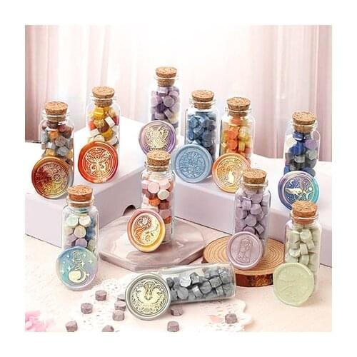 60pcs/can Octagon Sealing Wax Beads Retro Wax Seal Stamps Beaded Waxes for Wedding Vintage Craft Decoration Card Making Tools