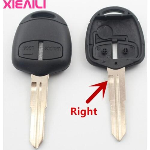 XIEAILI 10Pcs 2Button Remote Key Case Shell For Mitsubishi Pajero/Grandis/Outlander Right Blade S56