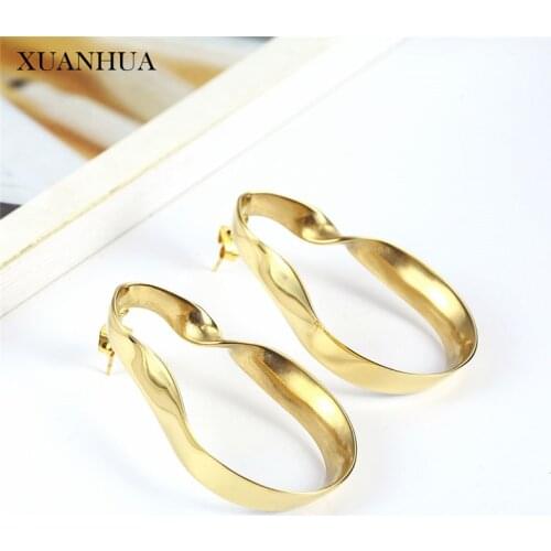XUANHUA Stainless Steel Jewelry Earrings For Women Bohemian Summer Accessories Earings Fashion Jewelry Mass Effect