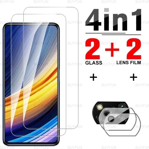 Safety Tempered Glass for xiaomi poco x3 pro HD front screen protector on for poco poko pocophone x 3 x3pro f3 camera lens glass