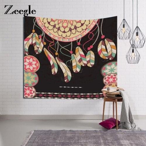 Zeegle Tapestry Indian Mandala Wall Hanging Boho Beach Towel Yoga Mat Bedspread Table Picnic Cloth Home Hanging Carpet