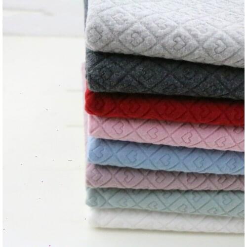 Jacquard Thickened Heart Desgisn Cotton Fabric by half meter for DIY Sewing warm clothing cotton fabric 50*160cm
