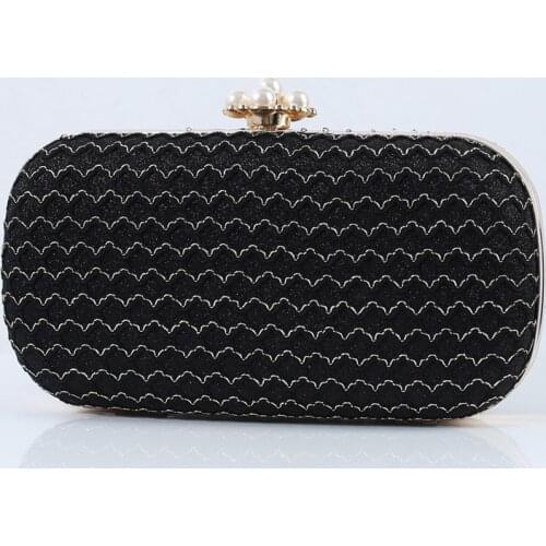 Luxy Moon Womens Clutch Bag Party Shoulder Bag Wedding Bridal Evening Bag Black Silver Female Clutch Purse and Handbag ZD1752