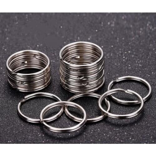 Lot 10 Pcs 32mm Metal Key Holder Split Rings Unisex Keyring Keychain Keyfob Accessories Free Shipping