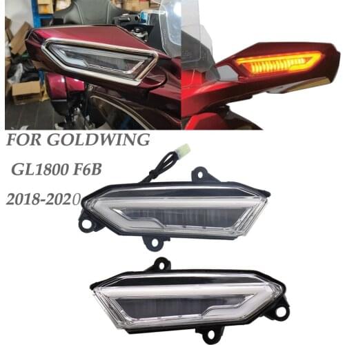 2020 Quality Motorcycle LED Front Side Mirror Turn Signal Indicator Lights For Honda Goldwing GL1800 F6B 2018 2019 2020