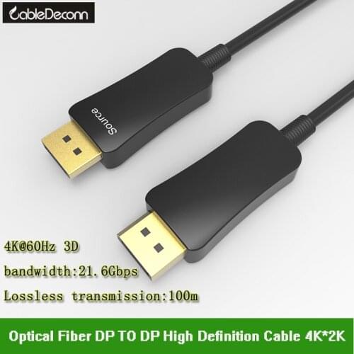 2m-100m AOC Active Optical Fiber Displayport 1.2Cable 4K@60HZ dp to dp 21.6Gbps transsmissiom lossless for computer diaplay
