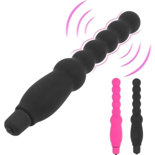 10 Speeds prostate massager Butt Plug Bullet Vibrator With Anal Beads Clitoris G-Spot Stimulator Sex Toys for Women Man