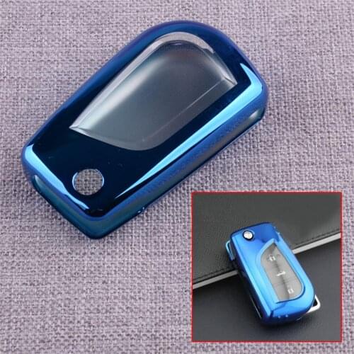 CITALL Car Soft Flip Key Case Shell Protector Cover fit for Toyota Camry C-HR RAV4 Corolla Hatchback Corolla Sedan 2020 TPU